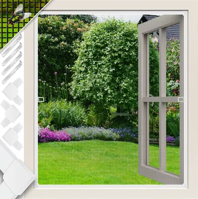Produktbild von KESSER® Fliegenschutzgitter für Fenster mit Aluminium Rahmen Fliegengitter Fliegenschutz Insektenschutz , mückengitter , moskitonetz , Spannrahmen , ohne Bohren und Schrauben