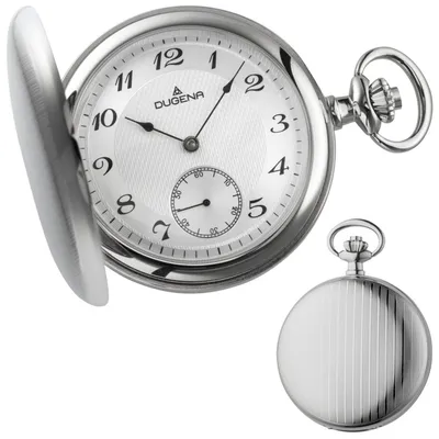 Produktbild von Dugena 4460500 Herren-Taschenuhr, Edelstahl-Gehäuse