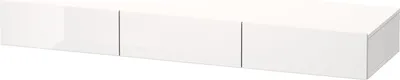 Produktbild von Schubkastenablage DURASTYLE 440x1500x150mm weiß hochglanz/weiß matt weiß hochglanz/weiß matt