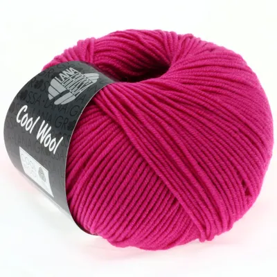 Immagine prodotto di Lana Grossa COOL WOOL 50 g di filato per maglieria di facile manutenzione in Lana extrafine 95 colori Colore 537 - Zyklam