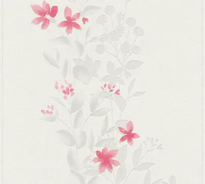 Produktbild von A.S. Création Blumentapete Blooming florale Tapete Vliestapete grau rot beige 10,05 m x 0,53 m