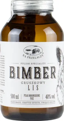 Produktbild von Wodka Na Przelaczy Bimber Lis Gruszkowy (BirnenWodka) 0,5L | Flavoured Vodka, Schnaps |500 ml | 40% Alkohol | Mundivie | Geschenkidee | 18+