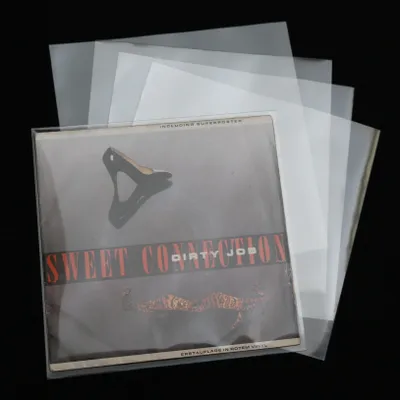 Produktbild von XL Single Cover Schutzhüllen Glasklar für Vinyl Schallplatten 195x195 mm 100 mµ hochtransparent Sleeve 10 Stück