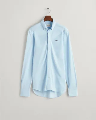 Produktbild von Gant Regular Pique Langarmhemd Blau L Herren Blau L
