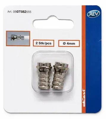 Productafbeelding van F-connector voor kabel, 4,0 mm, 2 stuks