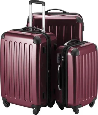 Productafbeelding van Famanu kofferset, 3-delig, bordeauxrood - handbagage, middelgroot, groot