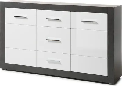 Produktbild von Sideboard Etero - Weiß Hochglanz Dark Concret