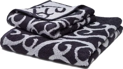 Produktbild von grace grand spa Handtuch Akanthus mit modernem Muster Dunkelgrau allover One Size