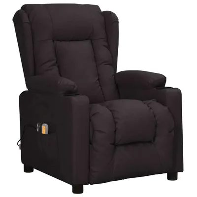 Image de vidaXL Fauteuil de massage électrique noir similicuir