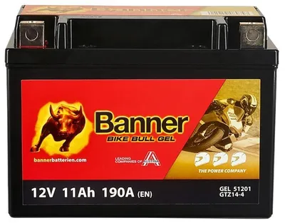 Produktbild von BANNER Starterbatterie 12V 11Ah 190A/EN B00 Motorrad Batterie