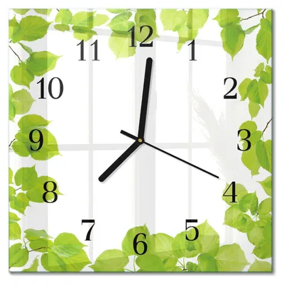 Immagine prodotto di Orologio da parete Tulup Glasuhr, orologio da cucina, vetro vero, 30x30 cm, design moderno e decorativo, silenzioso, con lancette nere