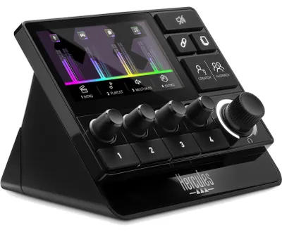 Zdjęcie produktu dla Hercules Stream 200 XLR, Czarny, 9 przycisków, Przyciski, Obrotowy, Windows 10, Windows 11, Pudełko, 110 mm