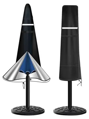 Produktbild von Sonnenschirm Schutzhülle Wasserdichte 210D, UV Schutz Garten Schirm Abdeckung mit Reißverschluss, Winddicht Parasol Cover Outdoor