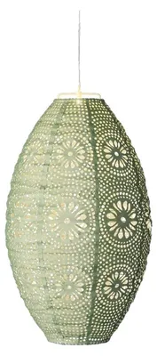 Produktbild von LED-Solarlaterne - 23 x 38 cm - Grün - Kunststoff