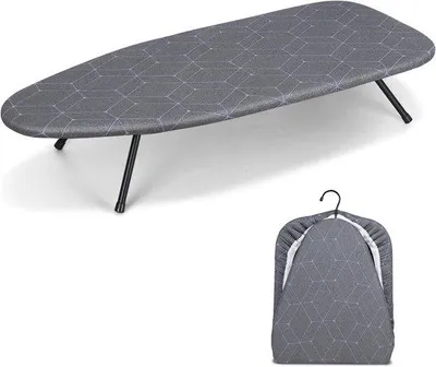 Produktbild von Famanu Tisch-Bügeleisenbrett mit hitzebeständiger Abdeckung - 31 x 76 cm