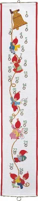 Produktbild von Eva Rosenstand Kreuzstich Adventskalender Set mit Zwerge Zählmuster