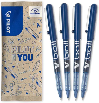 Produktbild von Pilot - V-Ball Tintenroller - Medium - Blau - 4er-Pack