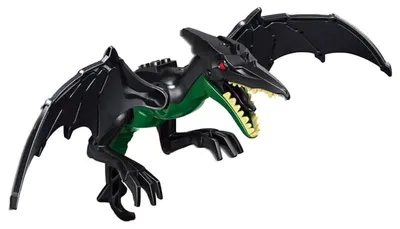 Produktbild von Dinosaurier Bausteine - Figur Pterodactylus - Schwarz - Flugdino Spielzeug - ab 3 Jahren