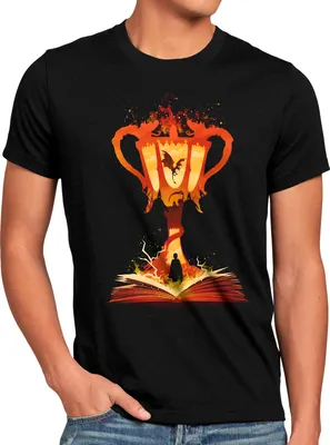 Produktbild von BaumwolleCloud Eternal Fire Herren T-Shirt eule harry zauberstab besen zauberschule