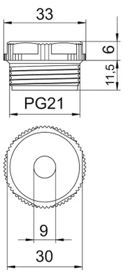 Produktbild von OBO Bettermann Einschraubnippel 90 PG21 DSMB