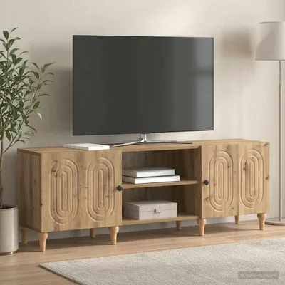Zdjęcie produktu dla Szafka pod telewizor vidaXL, dąb Artisan, 150 x 31 x 50 cm, materiały drewnopochodne