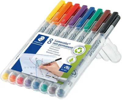 Produktbild von Folienschreiber Lumocolor 8er Etui nonpermanent fein Packung mit 10 Stück