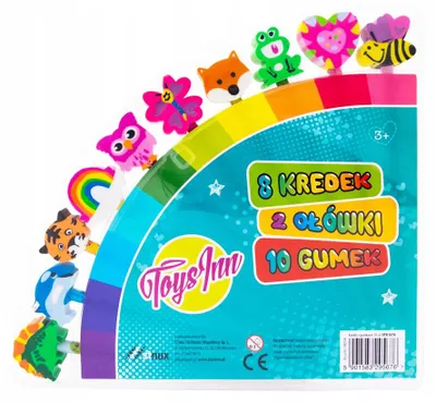 Produktbild von Stnux Buntstifte mit Tier-Radierern Bleistifte Set