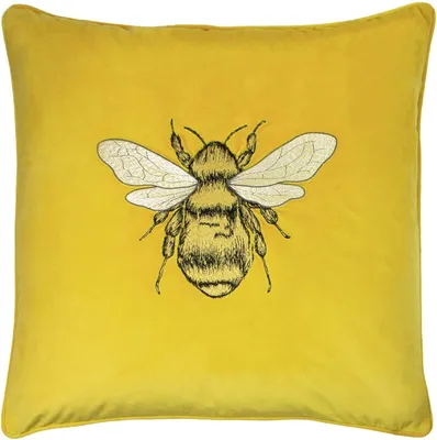 Image de Paoletti - Housse de coussin "Hortus Bee" RV2110 (50 cm x 50 cm) (Jaune d'or)