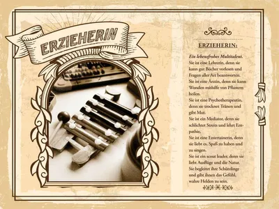 Produktbild von vianmo Holzschild 30x40 cm Erzieherin Lehrerin Bücher Beruf Arbeit