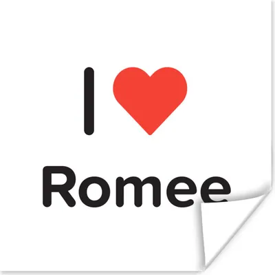 Produktbild von MuchoWow® Poster Ich liebe - Romee - Mädchen 75x75 cm - Wand Dekoration