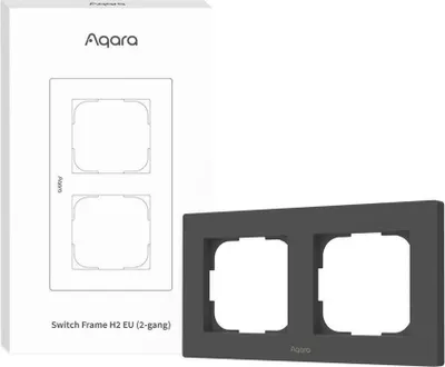 Produktbild von Doppelrahmen für Schalter H2 EU Grau 2-fach, 55mm Designrahmen