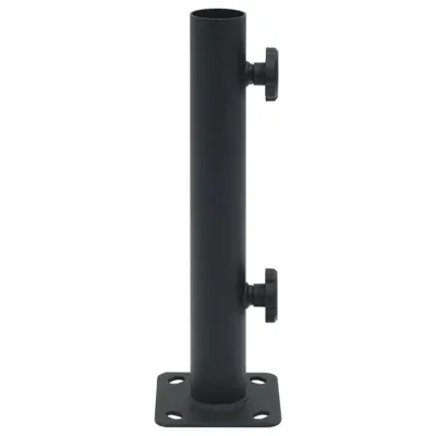 Image de vidaXL Pied de parasol pour mât Ø32/34/38 mm noir mat acier
