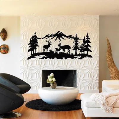 Produktbild von Metall-Wandkunst, Metall-Blätter-Kunst, Metall-Wanddekoration, Metall-Blatt-Wandkunst 3 Paneele, Home Living Room Decoration (25 "B x 20 "H / 64x50cm) - 49 "B x 39 "H / 124x100cm / weiß
