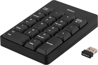 Image de Deltaco TB-144 clavier numérique universel RF sans fil Noir