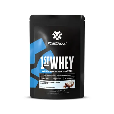 Obrázok produktu pre Polleo 1st Whey, 454 g - Čokoláda s kokosom