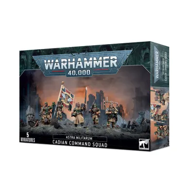Zdjęcie produktu dla W40k: Astra Militarum - Cadian Command Squad (2023) (5 figurek)