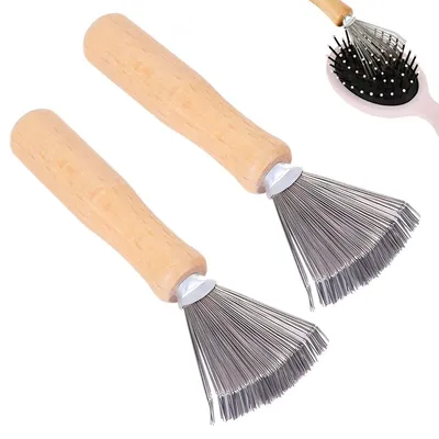 Produktbild von Bürstenreiniger, 2er-Pack Haarbürstenreiniger, Bürstenreiniger, Haarbürste, zum Entfernen von Haaren aus Bürsten, Kämmen, Badematten und Teppichen