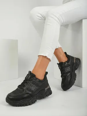 Obrázek produktu pro Dámské tenisky Arete Nero na ploché podrážce z ekologické kůže, velikost 36