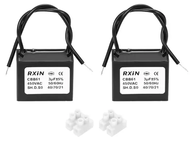 CBB61 Kondensator 3 µF 450 V, 2 Stück, Startkondensator für Motor