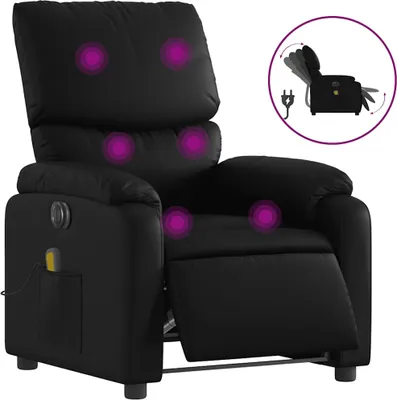 Produktbild von vidaXL Massagesessel Elektrisch Schwarz Kunstleder