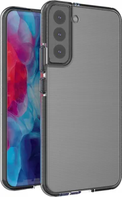 Produktbild von Spring Case Gelhülle mit buntem Rahmen für Samsung Galaxy S22+ (S22 Plus) schwarz