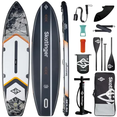 Image de SUP SKATINGER Thor Gris 350x89x15 cm (11'6'') planche de randonnée