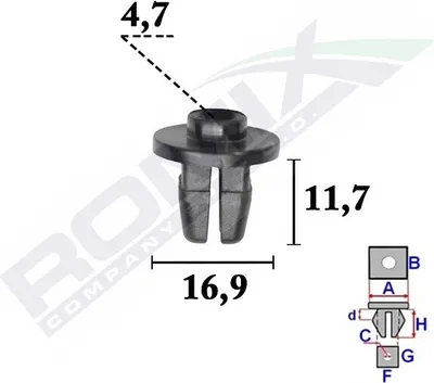 Produktbild von 10x ROMIX C70359 Clip Zier- / Schutzleiste