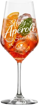 Produktbild von Aperol Glas mit Gravur personalisiert mit Namen – Aperol Queen Weinglas 490ml – Geschenk für Frauen – Spülmaschinenfest – Germany (Holy Aperoli)