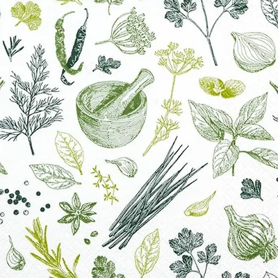 Produktbild von Servietten 33x33 cm - Herbs and Spices