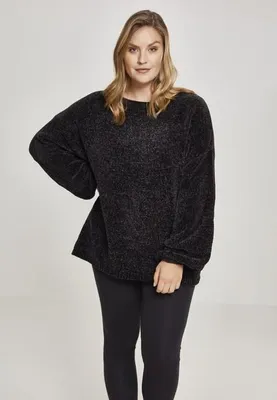 Image de Pull pour femme Urban Classics Ladies Oversize Chenille Sweater noir - S