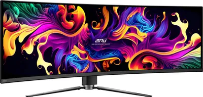 Produktbild von MSI MPG 491CQP QD-OLED, 124,5 cm (49"), 5120 x 1440 Pixel, Dual WQHD, QD-OLED, 0,03 ms, Schwarz