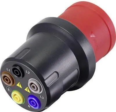 Produktbild von VOLTCRAFT VMA-3L 32 Messadapter CEE-Stecker 32 A 5polig - Buchse 4 mm Dunkelgrau, Rot