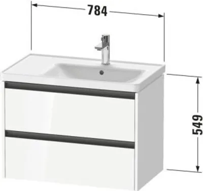 Produktbild von Duravit K25286055550000 Ketho2 WTU WH 784x455x549 Ei mr Mt Hv