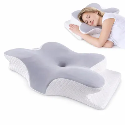 Image de Oreiller ergonomique en mousse à mémoire de forme | Oreiller orthopédique pour le confort de la nuque et du dos – YaLiva_Decor®